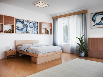LICHENE - Tatami solid wood storage bed by Vivere Zen - view 3